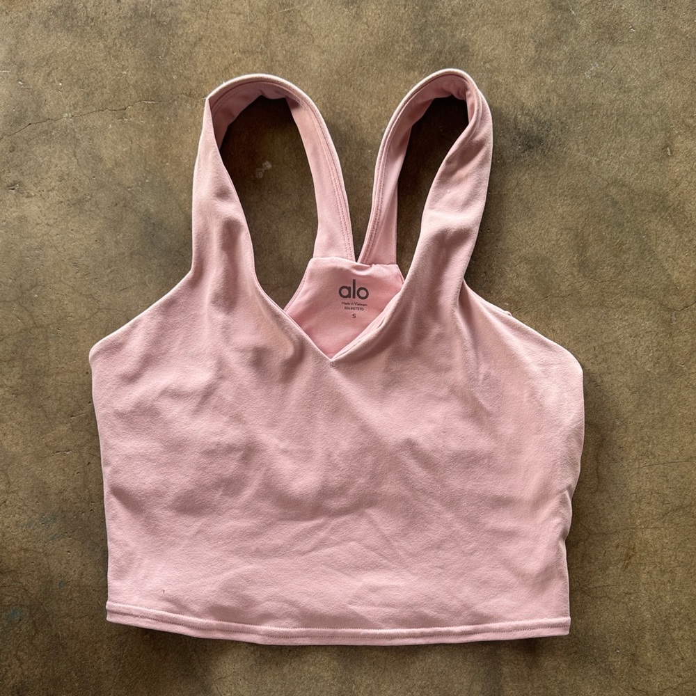 ALO Yoga Blush Pink Sports Bra
